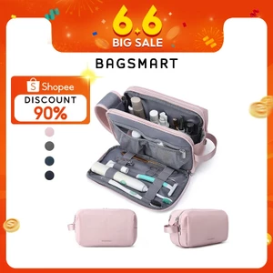BAGSMART Túi đựng mỹ phẩm du lịch Túi đựng đồ vệ sinh cá nhân chống nước Túi đựng đồ trang điểm cho
