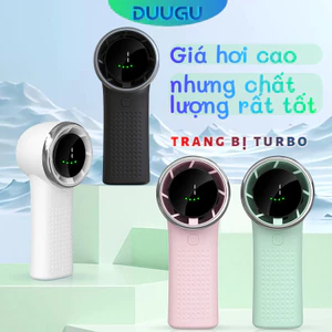 DUUGU quạt cầm tay,Quạt sạc tuabin Pin 5000mAh dung lượng lớn, động cơ không chổi than, 5 mức độ gió