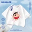 NASA Crayon Shin-Chan In Hình Trẻ Em Ngắn Tay Cotton Nguyên Chất Loại A Bé Trai Bé Gái Mùa Hè Phong Cách Mới Dạo Phố Áo Thun