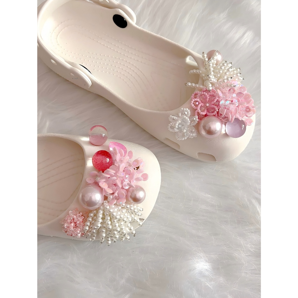 Phụ Nữ Bé Gái Tắc Sandal Giày DIY Quyến Rũ Phong Cách Cổ Tích Hoa Hồng Mặt Dây Chuyền Nút Lỗ Giày Trang Trí Bộ Phụ Kiện Quà Tặng