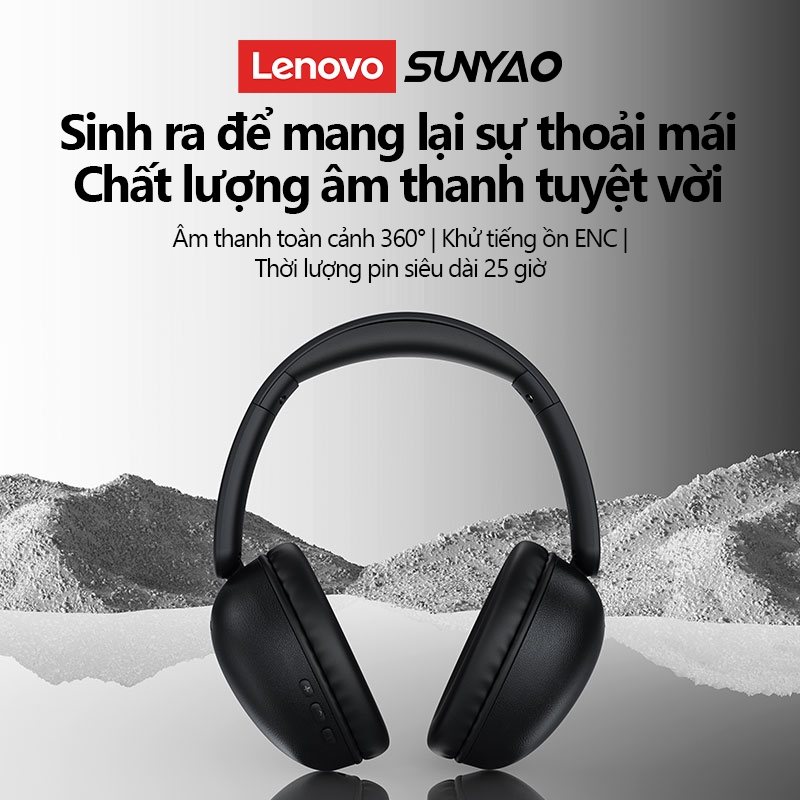 Tai nghe Bluetooth Lenovo Sunyao LS201 ENC giảm tiếng ồn thông minh, Âm thanh vòm, Pin trâu 25 giờ, Bluetooth V6.0 Chính hãng | BigBuy360 - bigbuy360.vn