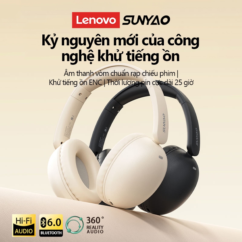 Tai nghe Bluetooth Lenovo Sunyao LS201 ENC giảm tiếng ồn thông minh, Âm thanh vòm, Pin trâu 25 giờ, Bluetooth V6.0 Chính hãng | BigBuy360 - bigbuy360.vn