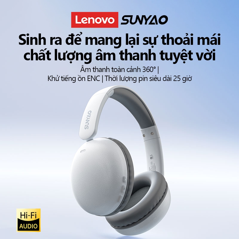 Tai nghe Bluetooth Lenovo Sunyao LS201 ENC giảm tiếng ồn thông minh, Âm thanh vòm, Pin trâu 25 giờ, Bluetooth V6.0 Chính hãng | BigBuy360 - bigbuy360.vn