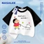 NASA Shin-Chan Shin-Chan In Hình Trắng Trẻ Em Ngắn Tay Cotton Nguyên Chất Loại A Bé Trai Bé Gái Mùa Hè Phong Cách Mới Dạo Phố Áo Thun