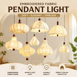 AIMI Đèn Chùm Vải Chụp Đèn Phong Cách Trung Hoa Phòng Ăn Treo Đèn Thích Hợp Cho Phòng Khách Phòng Ngủ Hành Lang Bảng Nghiên Cứu Đèn