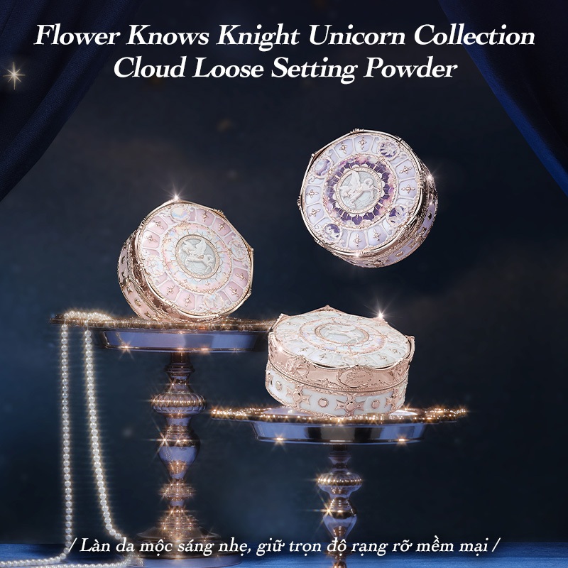 Flower Knows Knight Unicorn Collection Cloud Loose Setting Powder Làn da mộc sáng nhẹ, giữ trọn độ rạng rỡ mềm mại | BigBuy360 - bigbuy360.vn