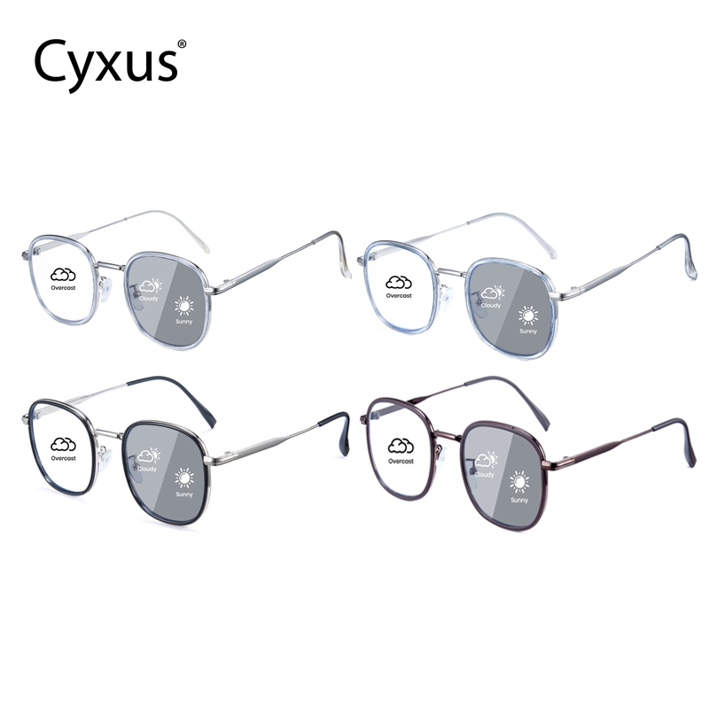 Cyxus Kính chống ánh sáng xanh / Kính râm thời trang / Tròng kính đổi màu UV400 / Chất liệu nhẹ / Dành cho cả nam và nữ  8306