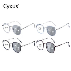 Cyxus Kính chống ánh sáng xanh / Kính râm thời trang / Tròng kính đổi màu UV400 / Chất liệu nhẹ / Dành cho cả nam và nữ 8306