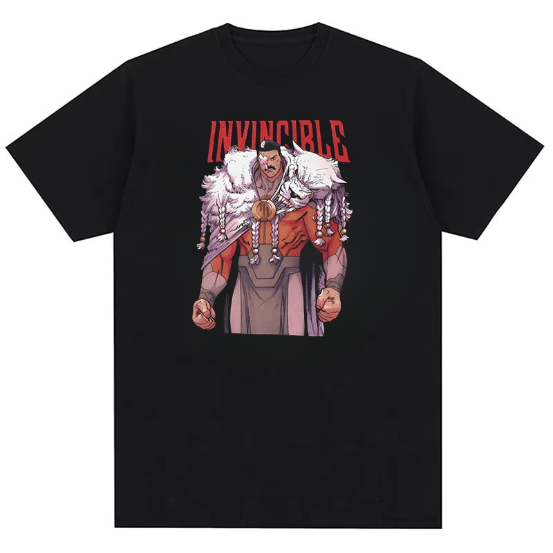 Invincible, người cai trị vĩ đại nhất, áo thun nam Y2K đơn giản và thời trang vui nhộn in hình cotton nguyên chất