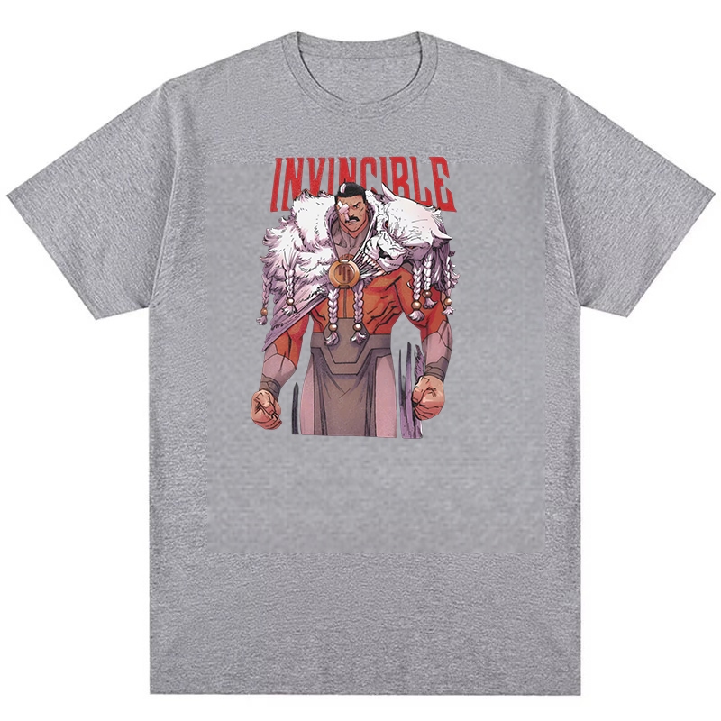 Invincible, người cai trị vĩ đại nhất, áo thun nam Y2K đơn giản và thời trang vui nhộn in hình cotton nguyên chất