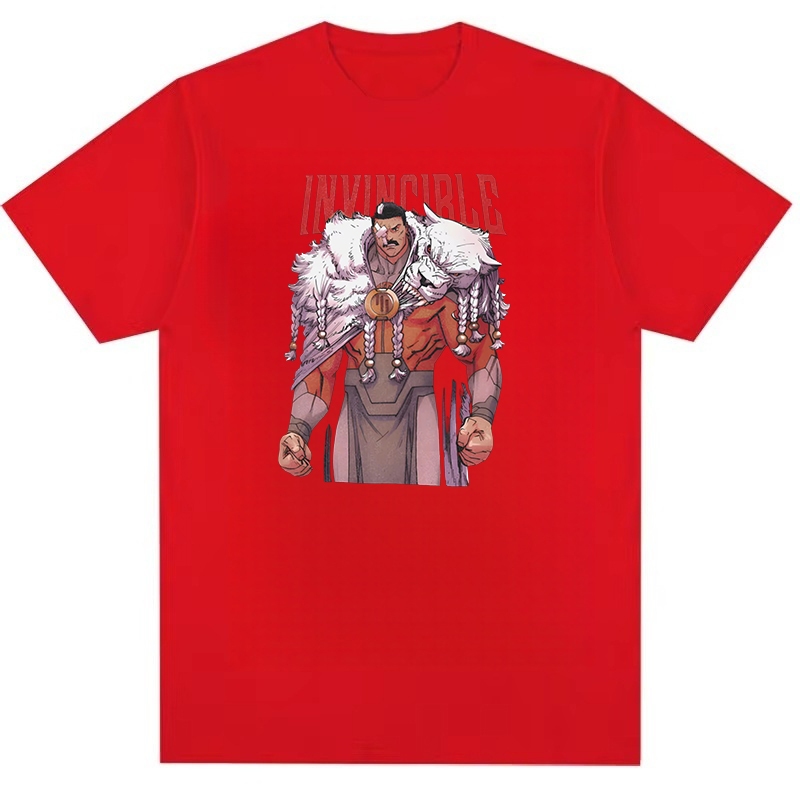 Invincible, người cai trị vĩ đại nhất, áo thun nam Y2K đơn giản và thời trang vui nhộn in hình cotton nguyên chất