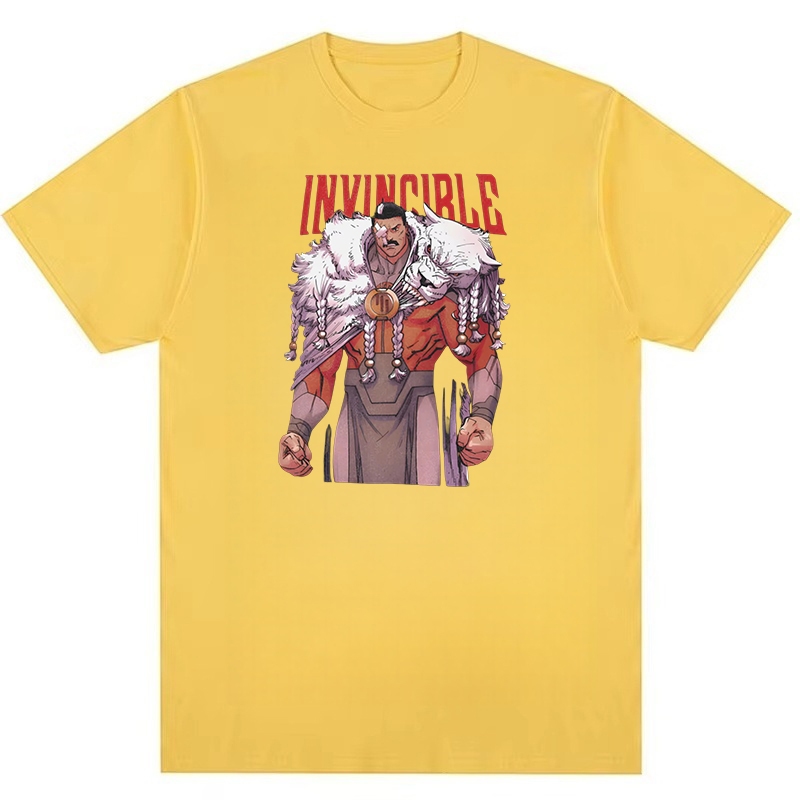 Invincible, người cai trị vĩ đại nhất, áo thun nam Y2K đơn giản và thời trang vui nhộn in hình cotton nguyên chất