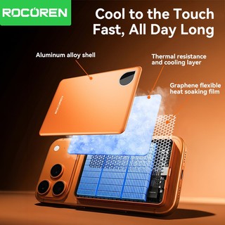 Rocoren Từ Tính Không Dây Power Bank 10000mAh Màn Hình Kỹ Thuật Số Powerbank 5000mAh Siêu Mỏng Di Động Sạc Pin Cho iPhone 17 16 Pro Max