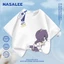 NASA Phiên bản cho bé Tom Cat Print Trẻ em Áo thun Cotton nguyên chất ngắn tay loại A cho bé trai bé gái Mùa hè Áo thun mặc đường phố phong cách mới