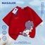 NASA Phiên bản cho bé Tom Cat Print Trẻ em Áo thun Cotton nguyên chất ngắn tay loại A cho bé trai bé gái Mùa hè Áo thun mặc đường phố phong cách mới
