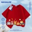 NASA Crazy Zootopia in hình trẻ em ngắn tay Cotton nguyên chất loại A cho bé trai bé gái mùa hè Áo thun mặc đường phố phong cách mới
