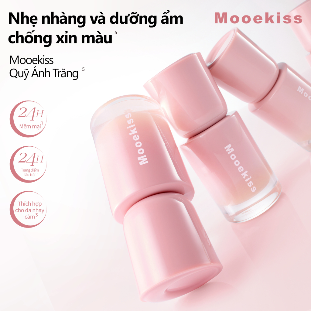Kem Nền Mooekiss, Mịn Lì Lâu Trôi, Che Khuyết Điểm, Không Xuống Tông, Kiềm Dầu Dưỡng Ẩm