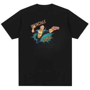 Invincibles Mark Grayson Retro Anime Punch Nam Thời Trang Đường Phố Phong Cách Retro Áo Thun Cotton