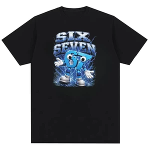 67 Robot Blue Lightning Ý Brainrot Meme Áo thun nam 100% Cotton thời trang hàng đầu