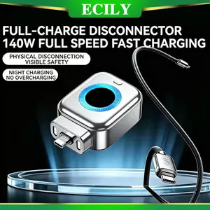 Bộ ngắt kết nối nguồn sạc nhanh ECILY 140W TYPEC Sạc đầy đủ Bộ tách bật tự động cho máy tính bảng điện thoại di động