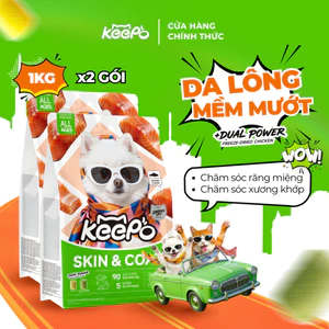 Thức ăn cho chó KEEPO K3 Combo 2 Gói 1KG chăm sóc răng miệng, da mềm, lông mượt, xương chắc khỏe