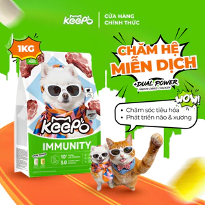 Thức ăn cho chó KEEPO K4 Gói 1KG chăm sóc tiêu hóa, DHA & vitamin D3 phát triển não và xương