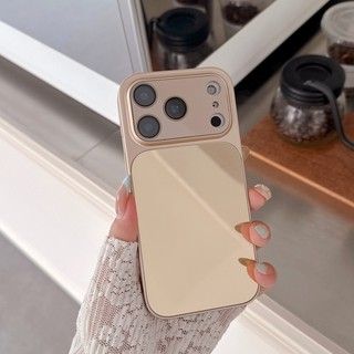 Ốp điện thoại gương cảm ứng cửa sổ lớn sang trọng tức thì 17 phù hợp để phù hợp với 13 14 15 16 17 Pro Max toàn diện gương bảo vệ chống rơi vỏ silicon