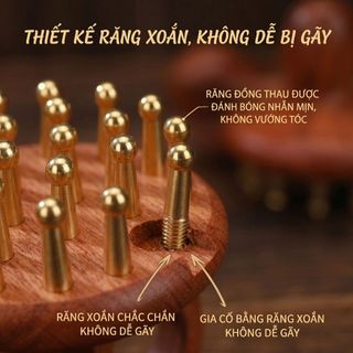 Lược Massage Lược Gỗ Đồng 29 Lược