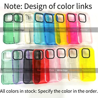 Màu Trơn Không Thiết Kế Vỏ Màu Trong Suốt Tương Thích Cho IPhone 11 13 14 15 16 17 Pro Max 12 Mini Cover X XR XSMax Silicone Mềm Trong Suốt Cản SE 2022 6 7 8 Plus Chống Sốc