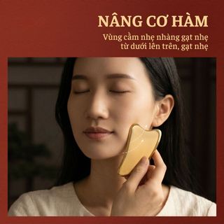 Scraping Board Facial Beauty Nâng cơ mặt Đường mũi Massage mắt Đồng mạ Dolphin Scraping Board guasha