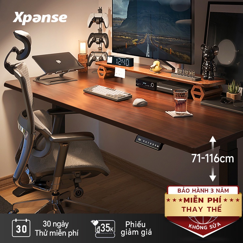 Bàn nâng hạ thông minh Xpanse Z-W6 Động cơ siêu êm, chân bàn thép cán nguội,Bàn gaming hình chữ K | Bàn Làm Việc