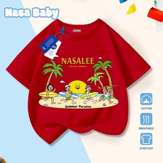 [Hàng có sẵn Giao hàng ngay lập tức] Áo thun in hình lướt sóng đi biển mùa hè NASA Cotton thoải mái thoáng khí cho trẻ em Áo ngắn tay
