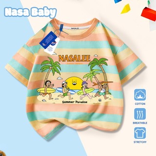 [Hàng có sẵn Giao hàng ngay lập tức] Áo thun in hình lướt sóng đi biển mùa hè NASA Cotton thoải mái thoáng khí cho trẻ em Áo ngắn tay