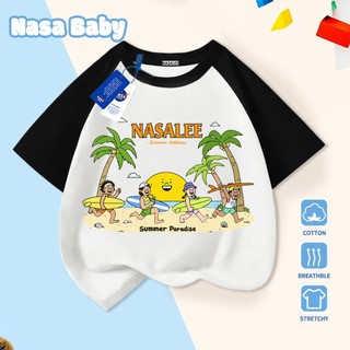 [Hàng có sẵn Giao hàng ngay lập tức] Áo thun in hình lướt sóng đi biển mùa hè NASA Cotton thoải mái thoáng khí cho trẻ em Áo ngắn tay