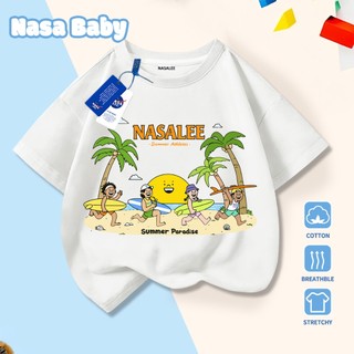 [Hàng có sẵn Giao hàng ngay lập tức] Áo thun in hình lướt sóng đi biển mùa hè NASA Cotton thoải mái thoáng khí cho trẻ em Áo ngắn tay