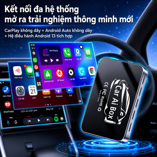 8 + 64GB Apple CarPlay AI Box Android Auto Có Dây Sang Không Dây Carplay Adapter Android 13 Tự Động Carplay