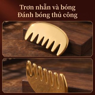 Đồng Nguyên Chất Mặt nạ Mặt nạ Đầu Kinh Tuyến Lược Da Đầu Kinh Tuyến Cơ Thể Massage Kinh Tuyến Lược Răng Rộng
