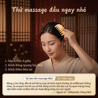 Đồng Nguyên Chất Mặt nạ Mặt nạ Đầu Kinh Tuyến Lược Da Đầu Kinh Tuyến Cơ Thể Massage Kinh Tuyến Lược Răng Rộng