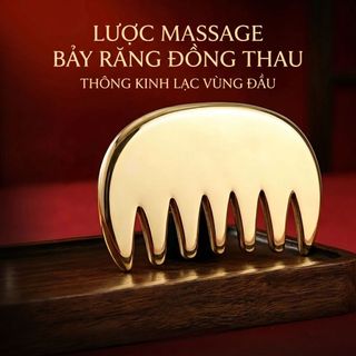 Đồng Nguyên Chất Mặt nạ Mặt nạ Đầu Kinh Tuyến Lược Da Đầu Kinh Tuyến Cơ Thể Massage Kinh Tuyến Lược Răng Rộng