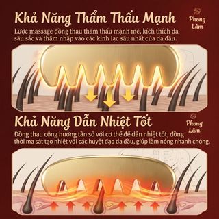 Đồng Nguyên Chất Mặt nạ Mặt nạ Đầu Kinh Tuyến Lược Da Đầu Kinh Tuyến Cơ Thể Massage Kinh Tuyến Lược Răng Rộng