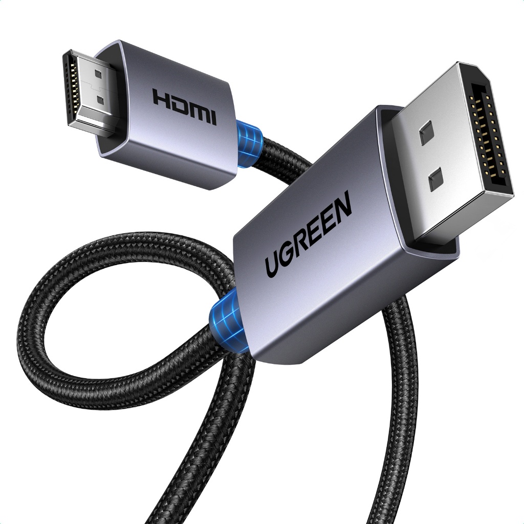 Cáp UGREEN DP sang HDMI 4K Vỏ nhôm kết nối mạ niken cho máy tính để bàn / Card đồ họa / Màn hình / Máy chiếu