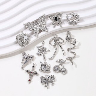 5 Chiếc Nơ Dễ Thương Hoa Hồng Mặt Dây Chuyền Bướm Anh Đào Mặt Dây Chuyền DIY Bông Tai Trang Sức Làm Handmade Trang Sức Quà Tặng Ngày Lễ Tình Nhân