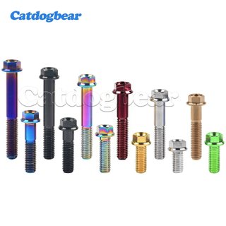 Catdogbear 1 Chiếc Titan Bu Lông M8X15 20 25 30 35 40 45 50 55 60 65 Mm Lục Giác Mặt bích Đầu Vít Cho Xe Đạp Phụ tùng Xe Máy