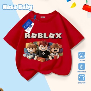 [Hàng có sẵn Giao ngay] Áo thun trẻ em in NASARoblox 100% Cotton thoáng khí, tay ngắn
