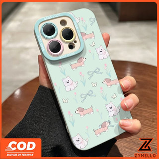 Ốp Lưng Cho OPPO Reno15 F Reno14F Reno14 Pro Reno 13F Reno13 Pro Reno12 F Reno 11F Reno10 Reno8Z Reno7Z Reno8T Reno5 Reno4 Reno6z Dây Buộc Chó tulip Hoạt Hình Dễ Thương Chống Sốc TPU ph