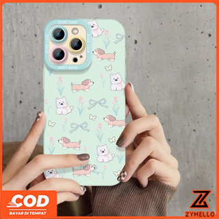 Ốp Lưng Cho OPPO Reno15 F Reno14F Reno14 Pro Reno 13F Reno13 Pro Reno12 F Reno 11F Reno10 Reno8Z Reno7Z Reno8T Reno5 Reno4 Reno6z Dây Buộc Chó tulip Hoạt Hình Dễ Thương Chống Sốc TPU ph