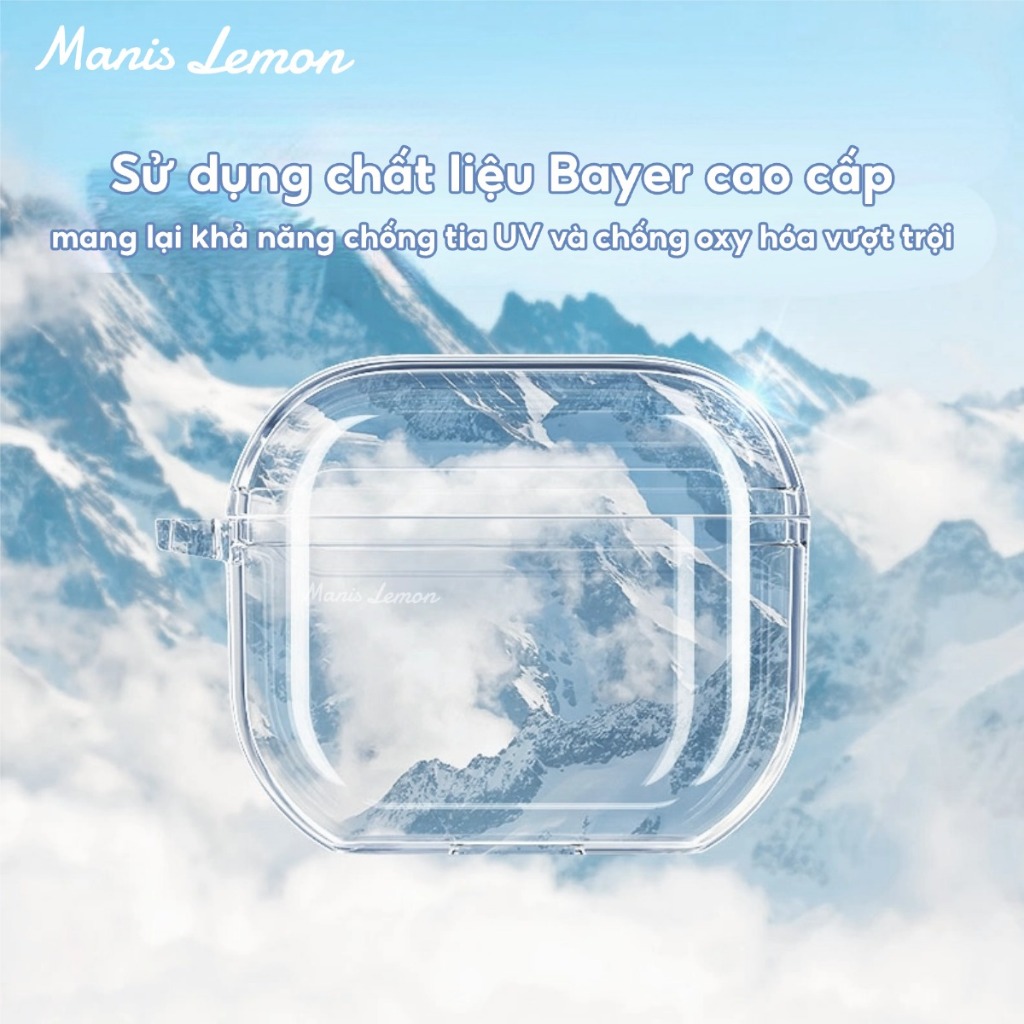 Manis Lemon Ốp Vỏ Bảo Vệ Tai Nghe Trong Suốt Bayer TPU Tối Ưu Chống Trầy Xước Case cho Airpods Gen 4 3 2 1 Pro