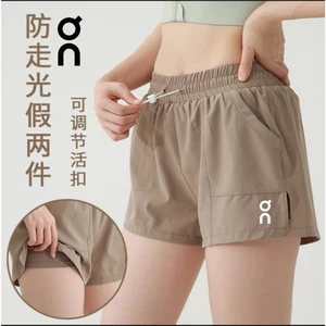 Sản Phẩm Mới Quần Short Thể Thao Hai Mảnh Giả Nữ Chạy Bộ Thể Dục Chống chói Quần Short Khô Nhanh Quần Áo Tập Yoga Eo Co Giãn