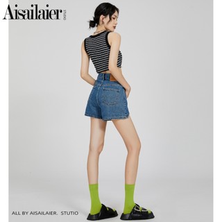 Mùa Hè 2026 Phong Cách Mới Cao Cấp Ống Rộng Quần Short Denim Nữ Rời Ôm Hơn Nhìn Thường Ngày Chữ A Không Đều Hot Quần