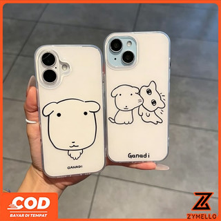 Thích hợp cho OPPO Reno16F 16Pro 15F 15ProMax 14F 14Pro 13F 13Pro 12F 12Pro 11F 11Pro 10Pro 8T 8Z 7Z 6Z Phim Hoạt Hình Cặp Đôi Búp Bê Chó Con Phong Cách Ốp Điện Thoại TPU Chống Sốc